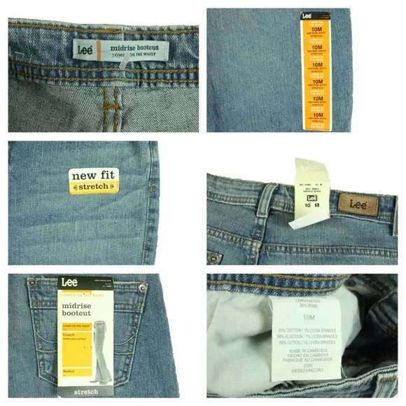 Ladies Lee Pants Jeans SIze 10m Midrise Bootcut - Picture 5 of 7